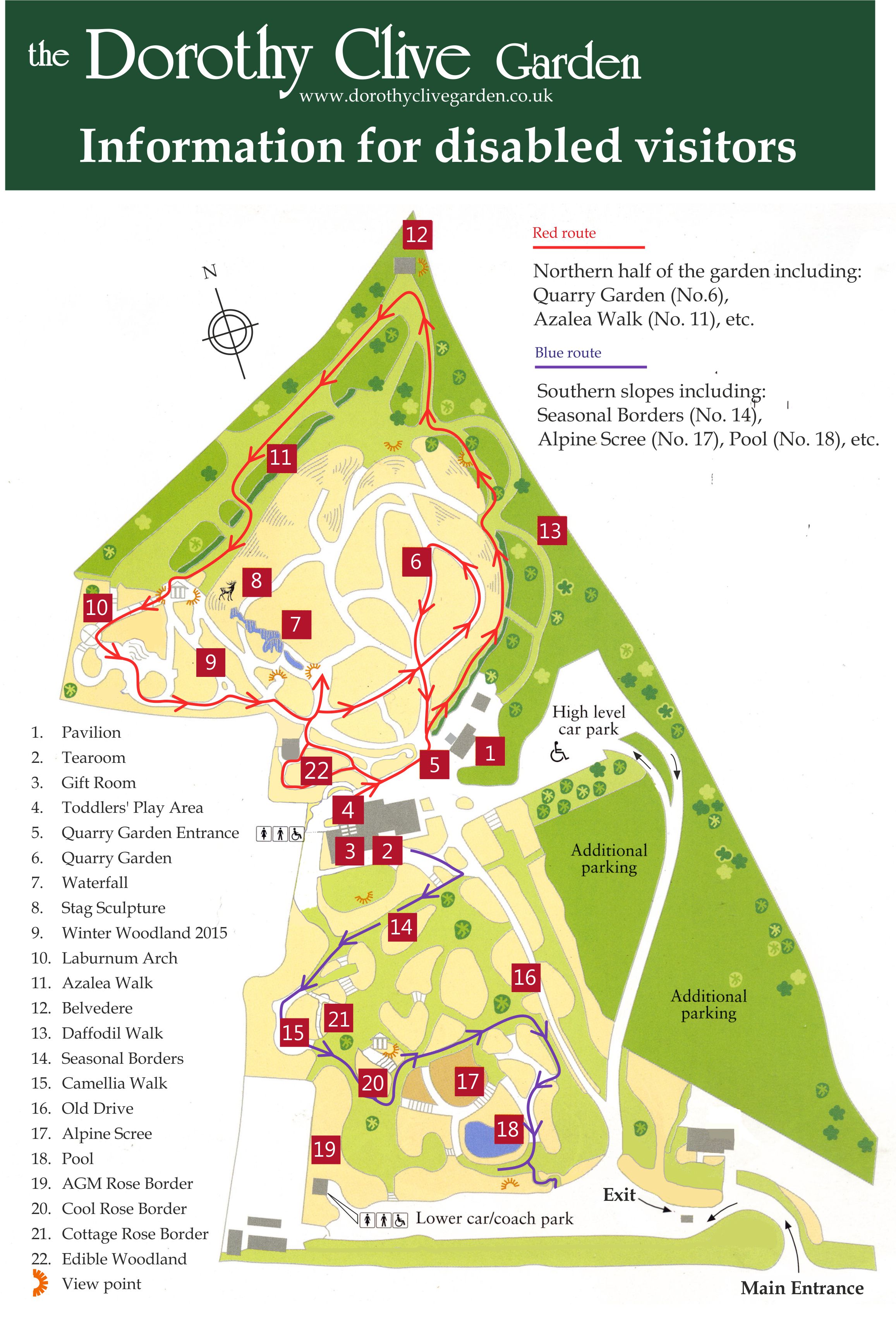 Accessibility Map of the Garden